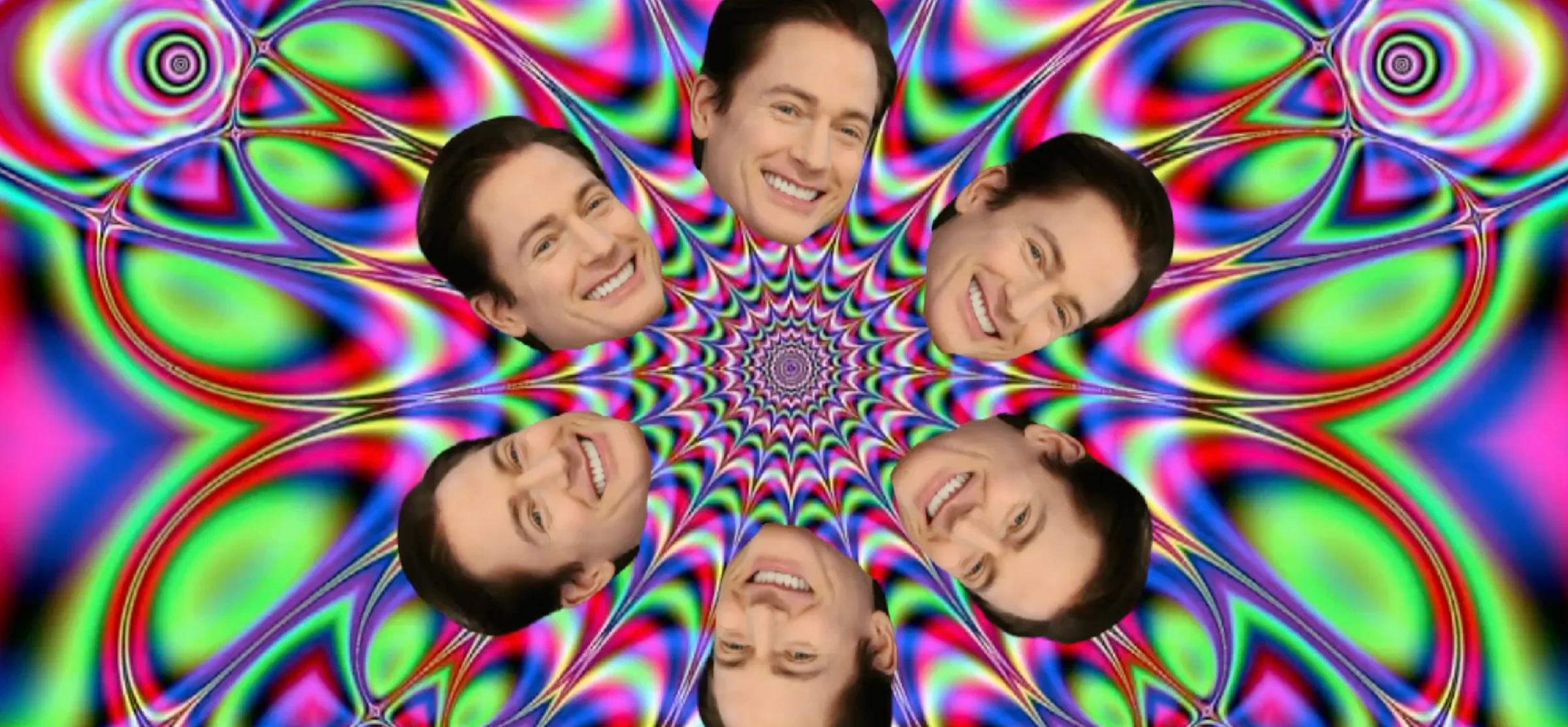 브라이언 존슨의 사이키델릭 실험을 표현한 이미지