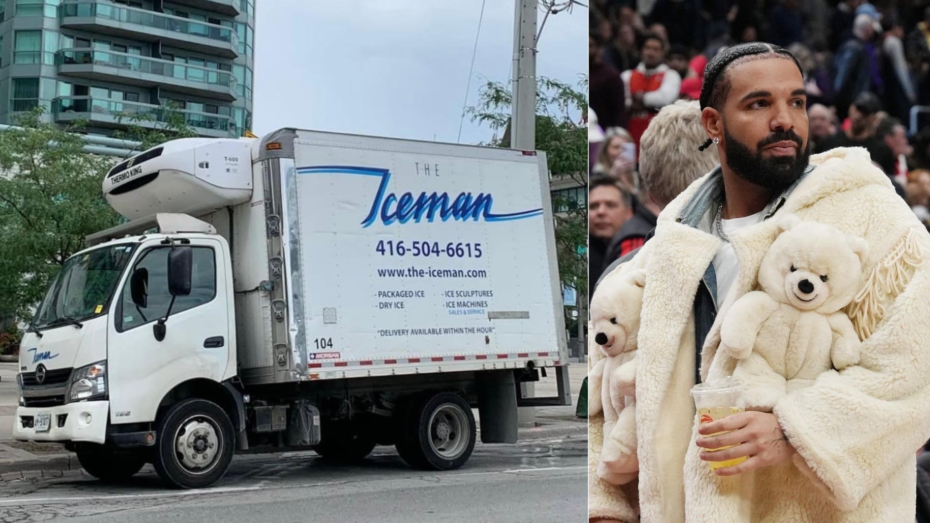 드레이크가 Iceman 캠페인에 섭외한 The Iceman Toronto 실제 배송 트럭