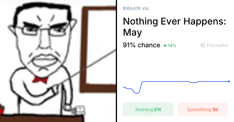 지금 떠 있는 5월물 "Nothing Ever Happens: May" 마켓
