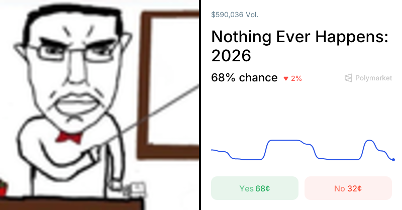 연간 버전 "Nothing Ever Happens: 2026" 카드