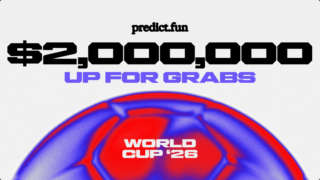 프리딕펀 월드컵 예측 이벤트 'Predict Cup'의 총상금 200만 달러 안내 비주얼
