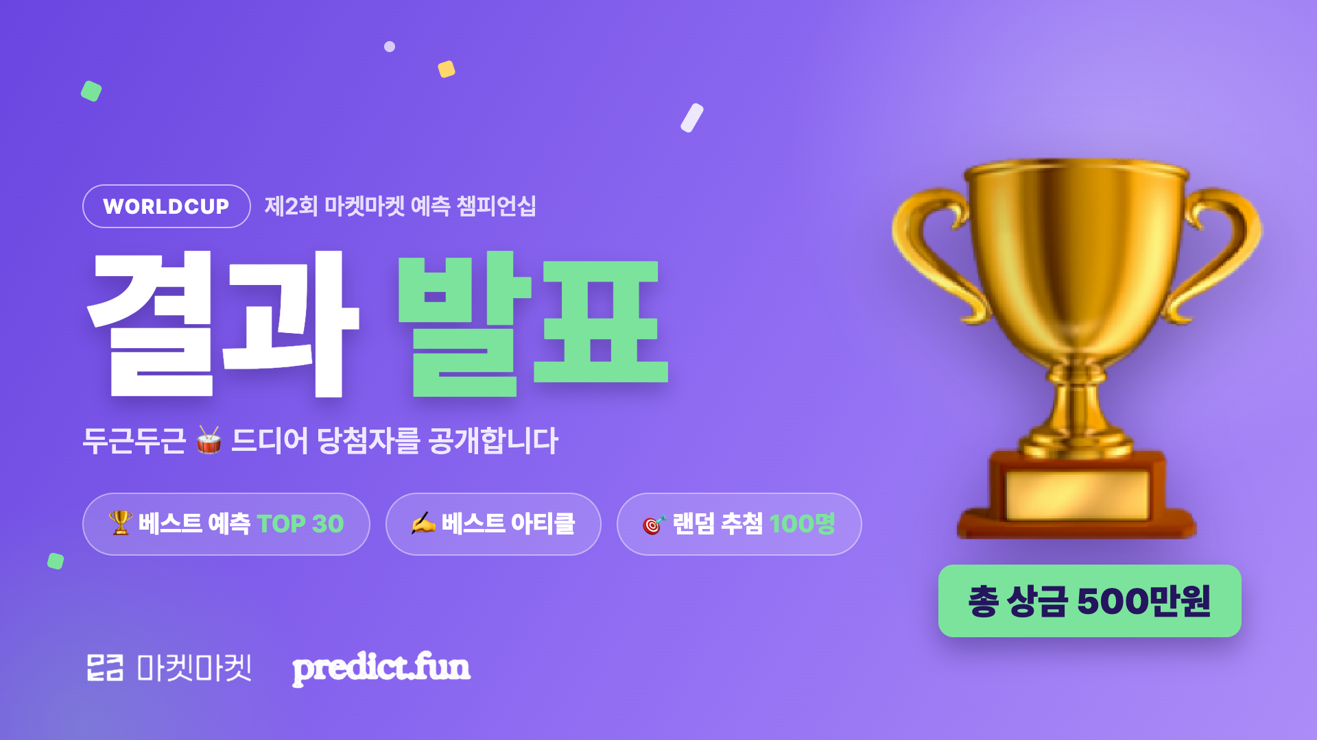 제2회 마켓마켓 예측 챔피언십 결과 발표
